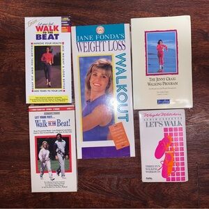 5 Jane Fonda’s Fitness Walkout Weight Loss Workout Cassettes + Walk To The Beat